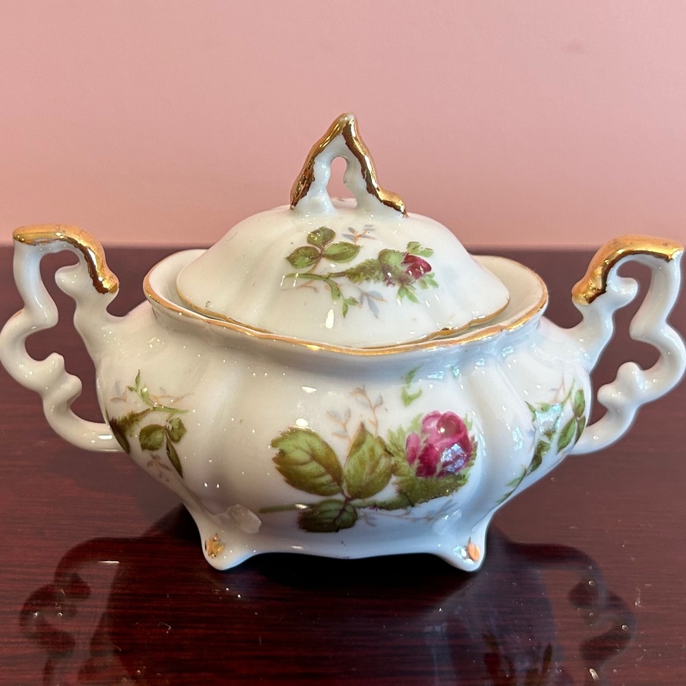 Miniature Porcelain Sugar Bowl